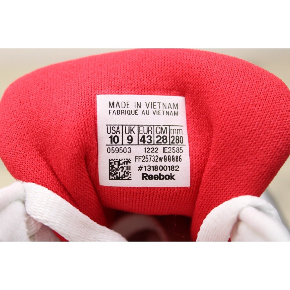 Reebok Classic Leather Sneakers Men's White Red Navy (US 10) NEW - IE2585 - Picture 8 of 10